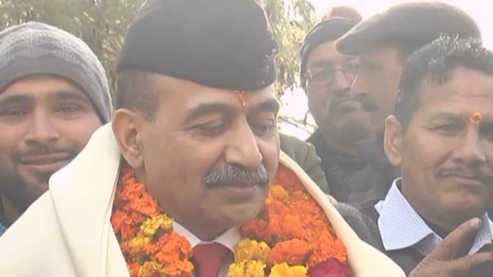 dgmo anil kumar bhatt in his village tehri garhwal.