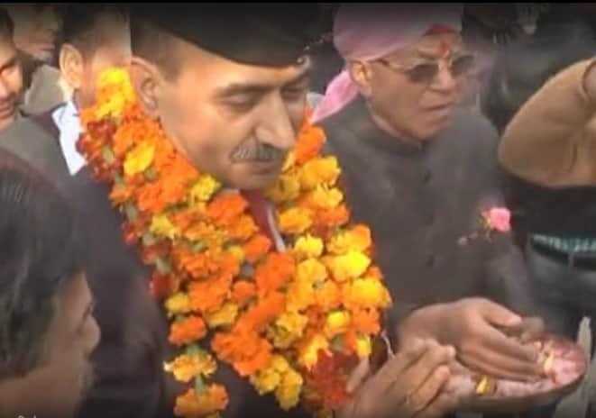 dgmo anil kumar bhatt in his village tehri garhwal.