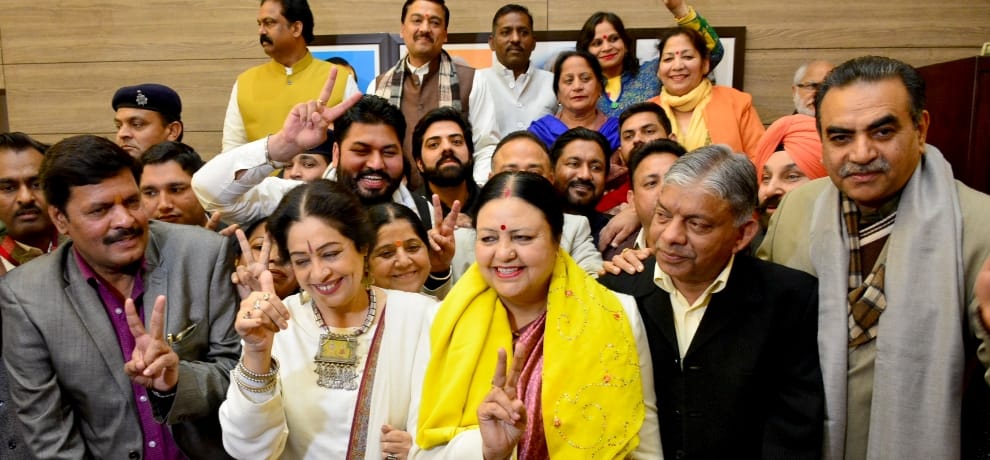  Asha became mayor, ran up two Congress candidates