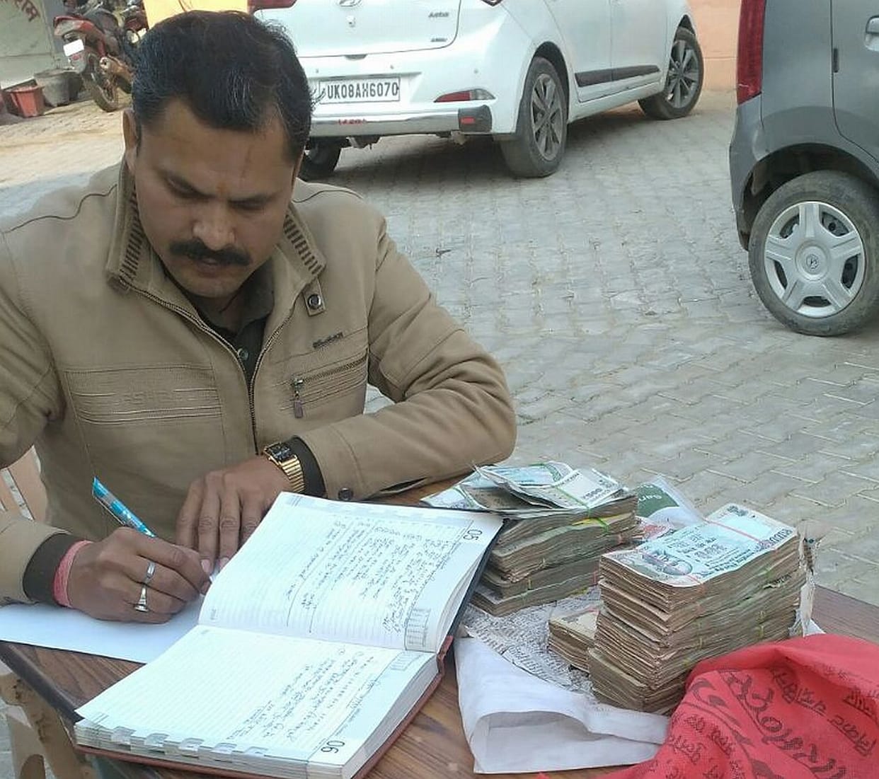 During the checking of Rs four lakh recovered