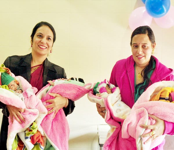 ludhiana lady gave birth to four child, two boys two girls