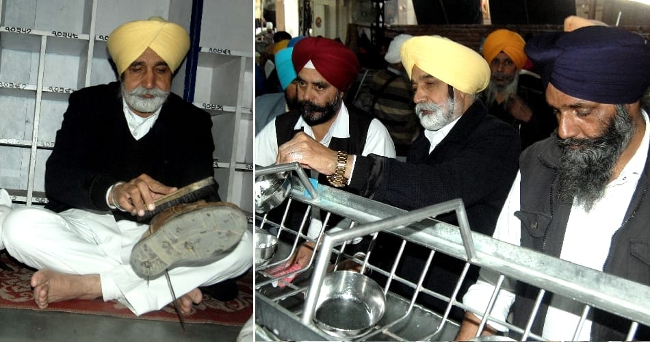 punjab cabinet minister sikander singh maluka at golden temple