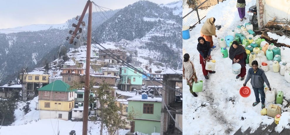 power supply water supply yet not restored in himachal after Heavy snowfall