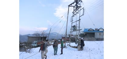 power supply water supply yet not restored in himachal after Heavy snowfall