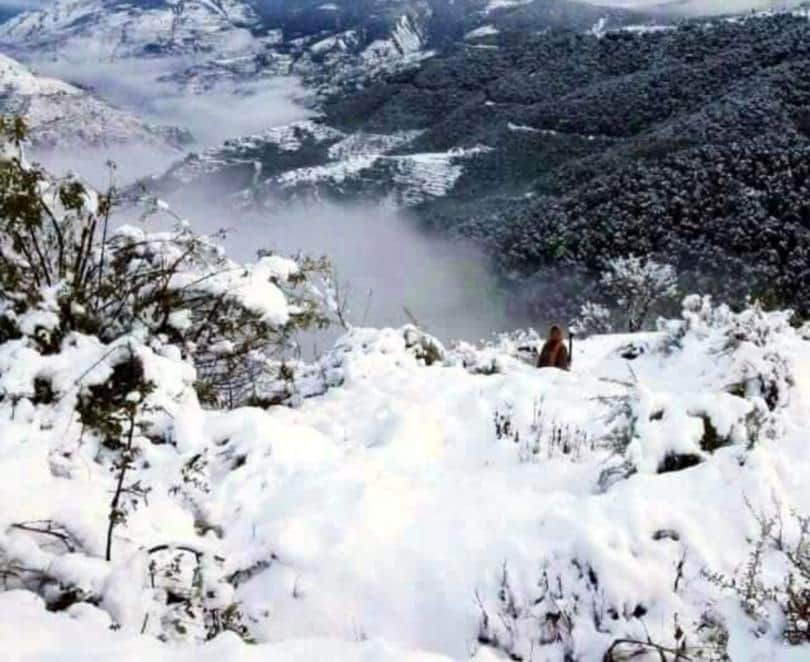 water sources freeze in uttarakhand.