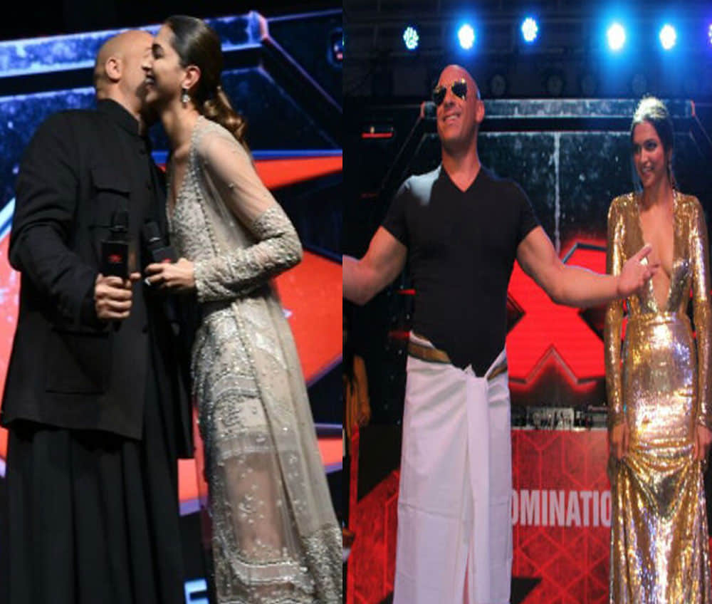 Vin Diesel dance on 'Lungi Dance', kisses Deepika Padukone