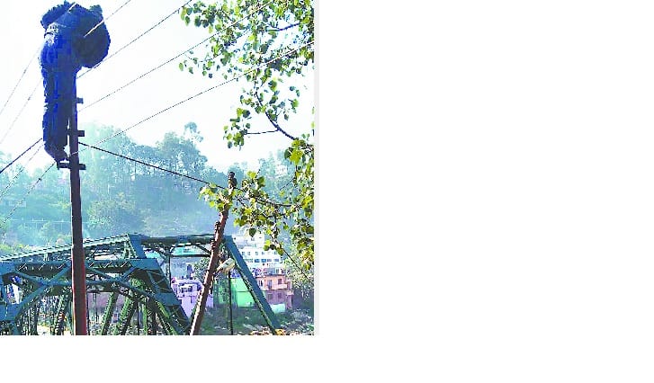 Energy Corporation danger electric pole removed