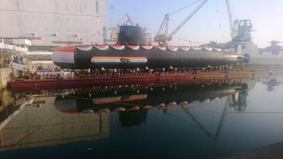 'Khanderi' the 2nd scorpene class submarine launched 