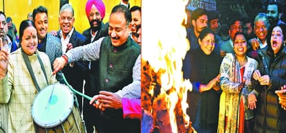 Mayor and MP celebrated Lohri, divyanga veteran threw 500 notes