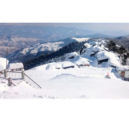 15 feet snow on the way to shirgul mahadev temple in sirmour Himachal Pradesh