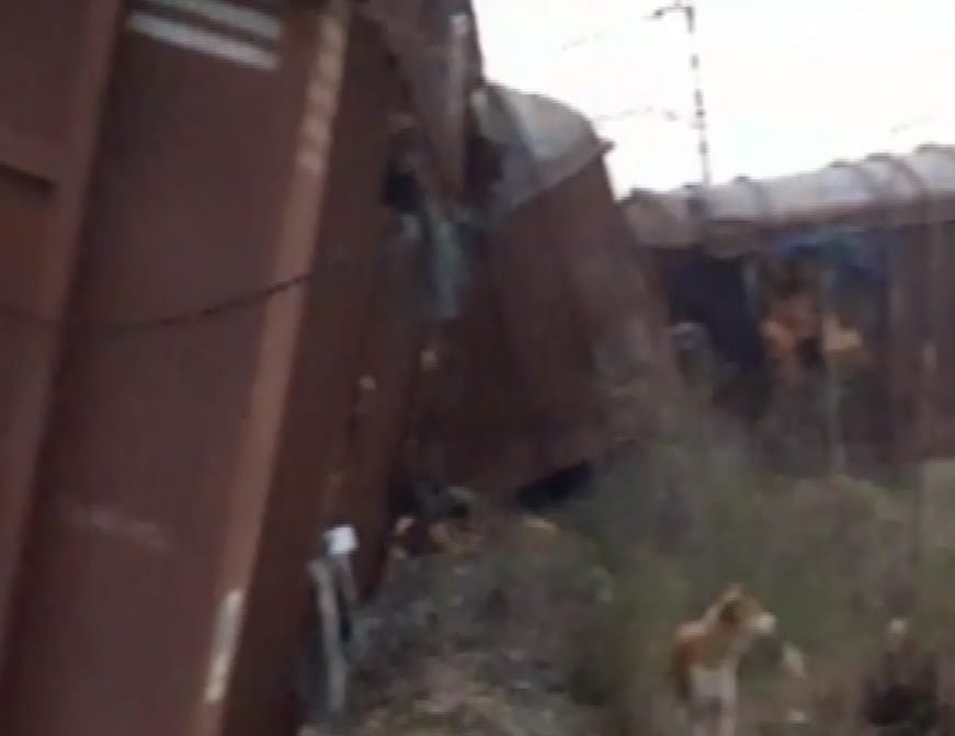 Wagon wreckage
