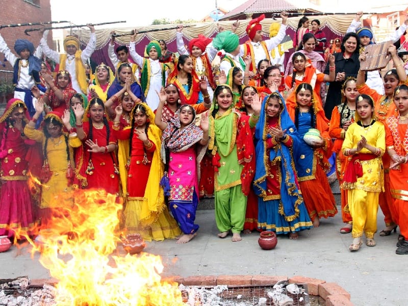 Lohri festival, celebrated in schools, DAV Public School, Gajak, Revdi, peanuts, Patiala