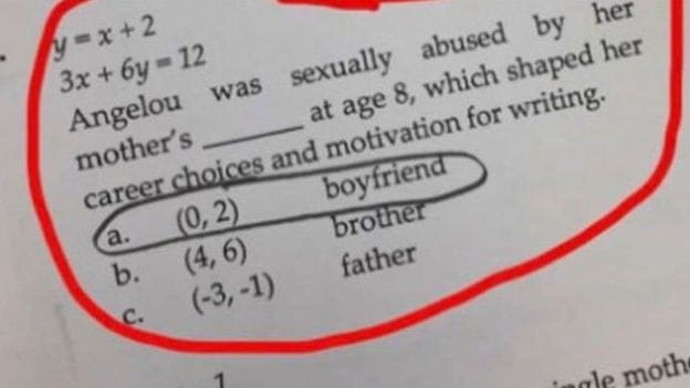 Sex Related questions in Math homework