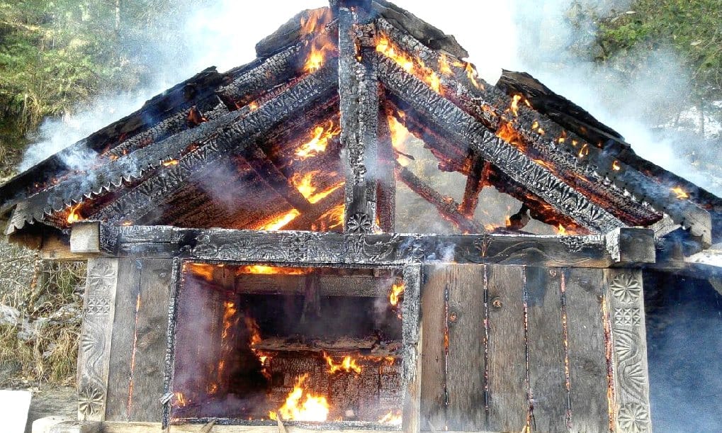 Devta Vir AjayPal Temple Burned at Kullu.