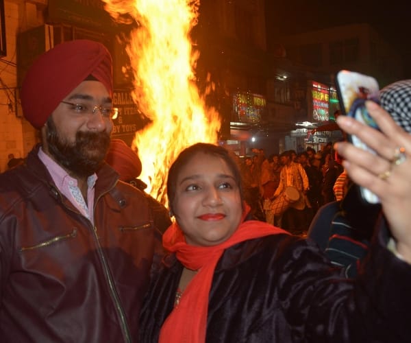 pics of lohiri celebration in Lucknow.