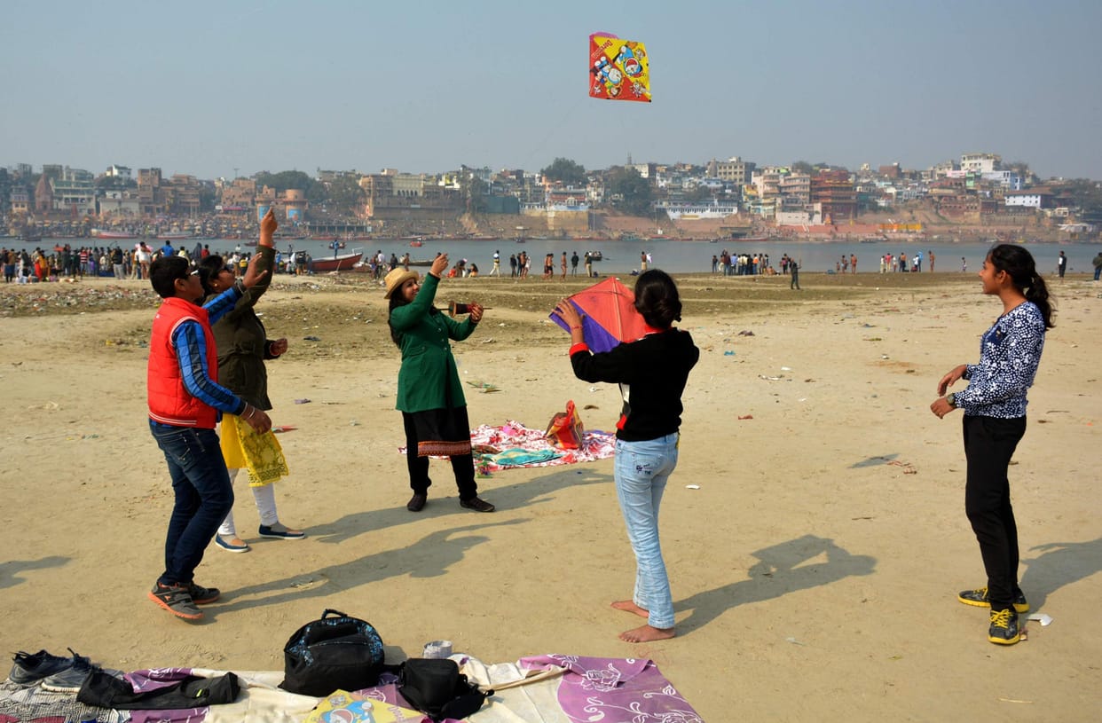 Makar Sankranti kite varanasi