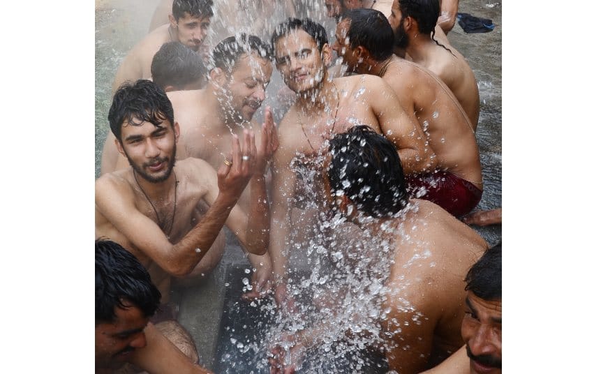 Only One Piligrim Take bath at Tandi on Makar Sankranti.