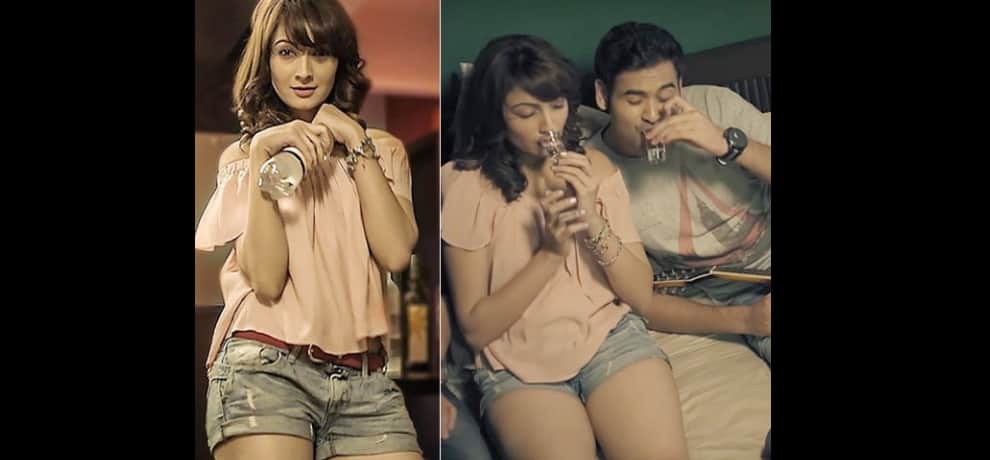 viral video of a girl who is drinking and partying with boys to give social messages