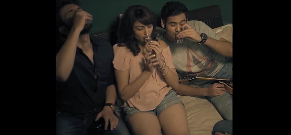 viral video of a girl who is drinking and partying with boys to give social messages