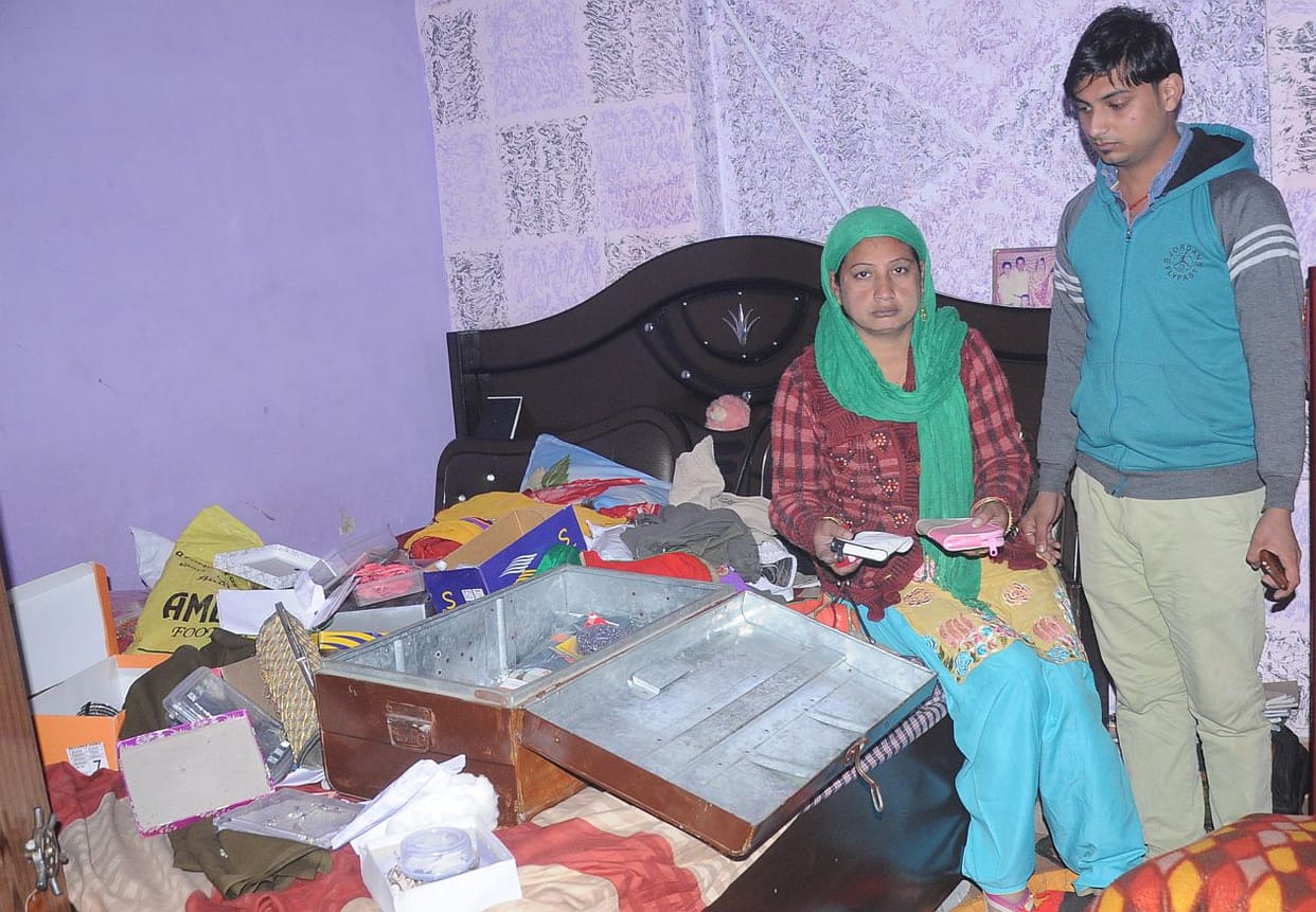 BJP leader house, stealing millions.