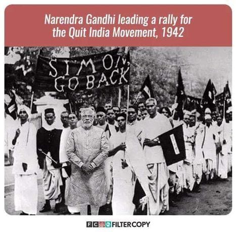 trending pics: PM Modi replacing Mahatma Gandhi photos gone viral on social media