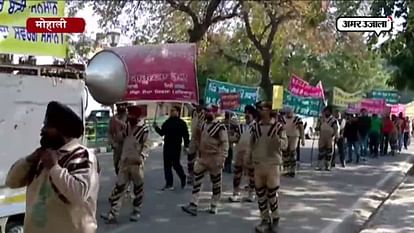RALLY IN MOHALI BY SUPPORTERS OF BABA RAM RAHIM