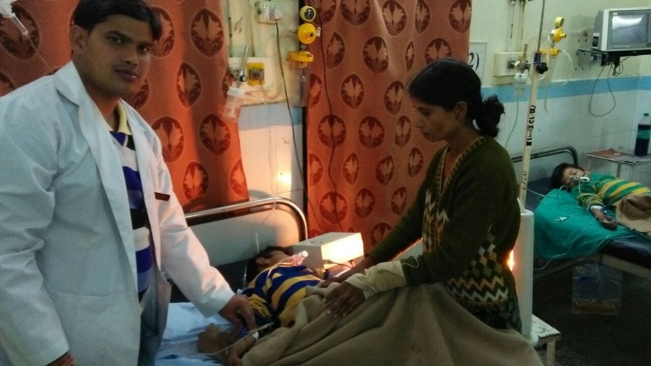 father gave poison to child.