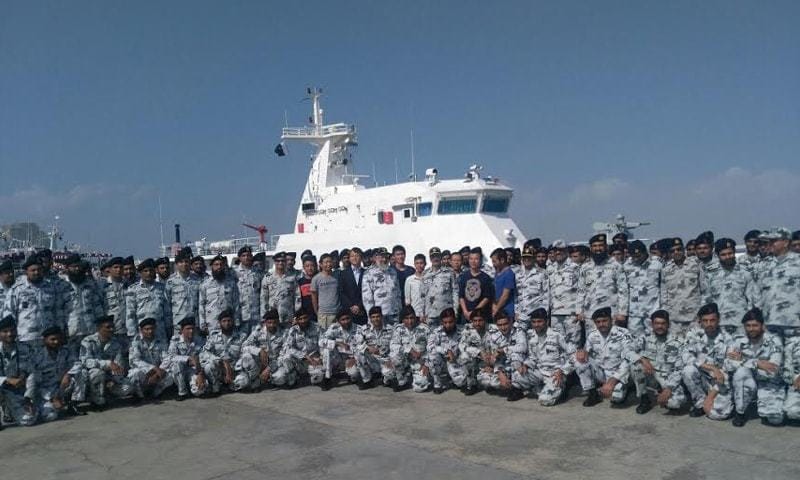 China handed over two maritime patrol vessels to the Pakistan Navy