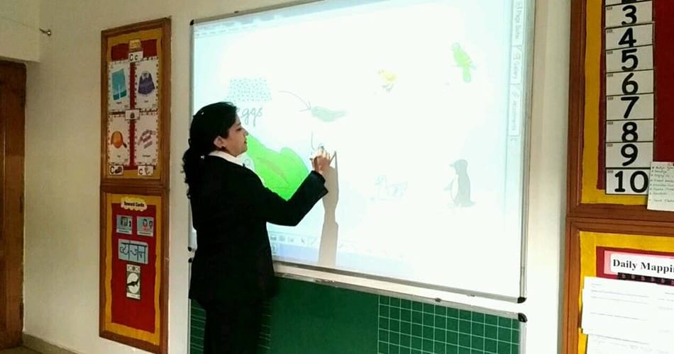 education complete journey of digital and smart class from Slate and placards