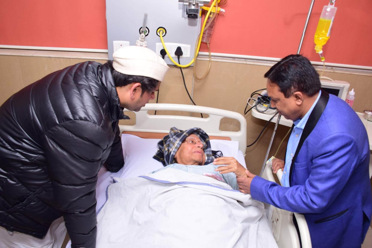 ex cm nd tiwari admit in hospital.