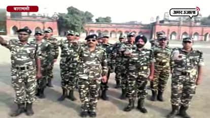 Ssb soldiers takes oath to give vote in up election in Kanpur 