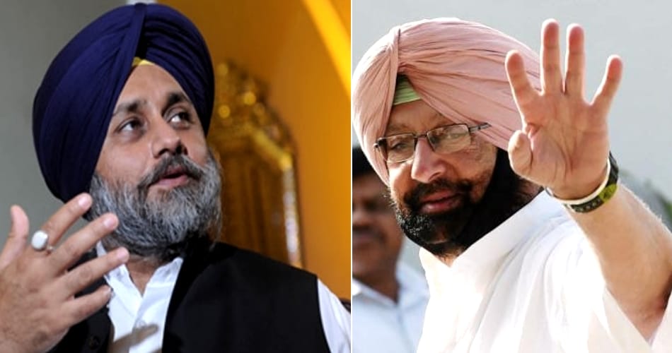 Sukhbir singh badal challenge captain amarinder singh