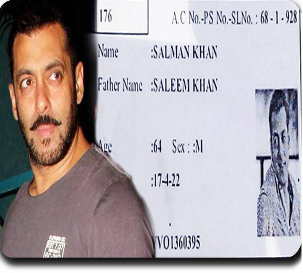 salman khan voter id photo viral on internet