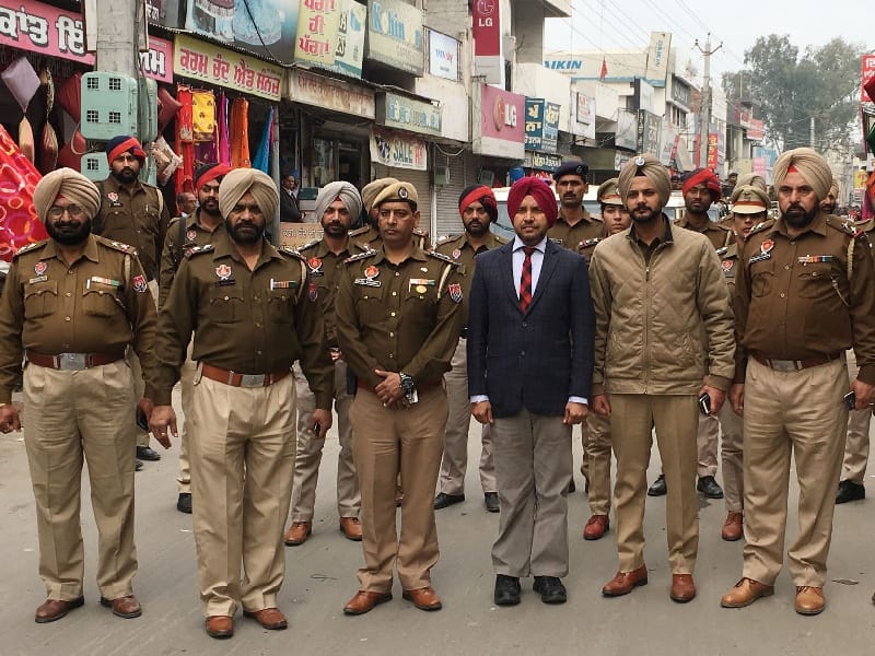 Punjab Assembly elections, flag march, police flag marches, Sunam, Sangrur