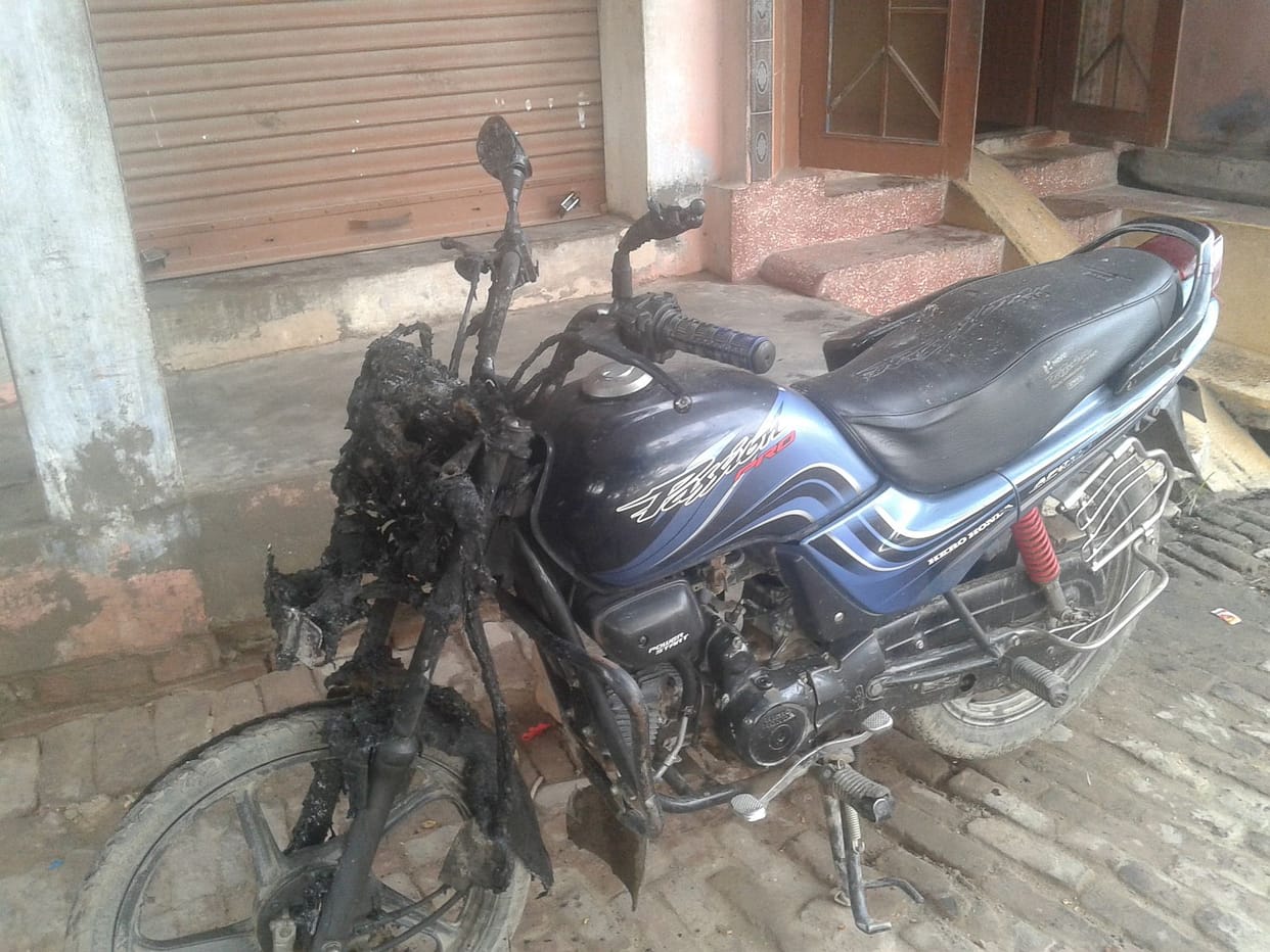 Fire caused by a short circuit, Thousands of bikes including damage