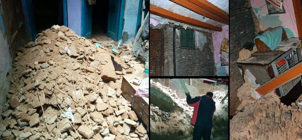 Ten houses fall and three died due to rain in UP