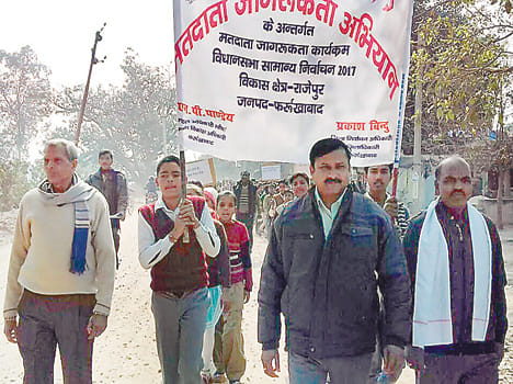 Voting awareness rally