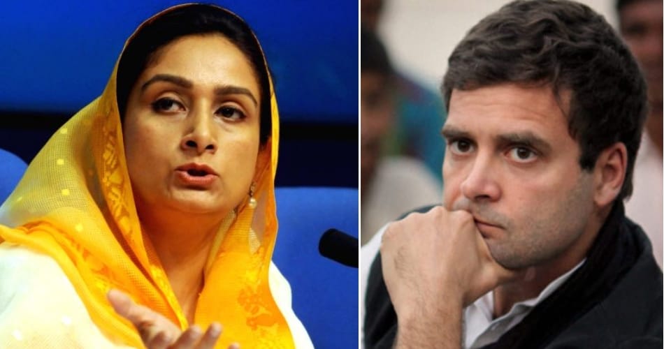  harsimrat badal attacked on congress
