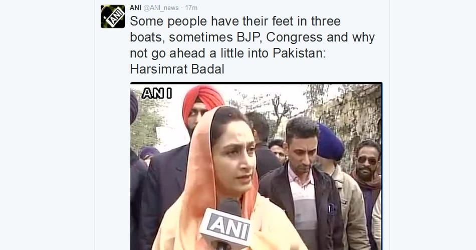 cabinet minister harsimrat kaur badal speaks against rahul gandhi and navjot sidhu