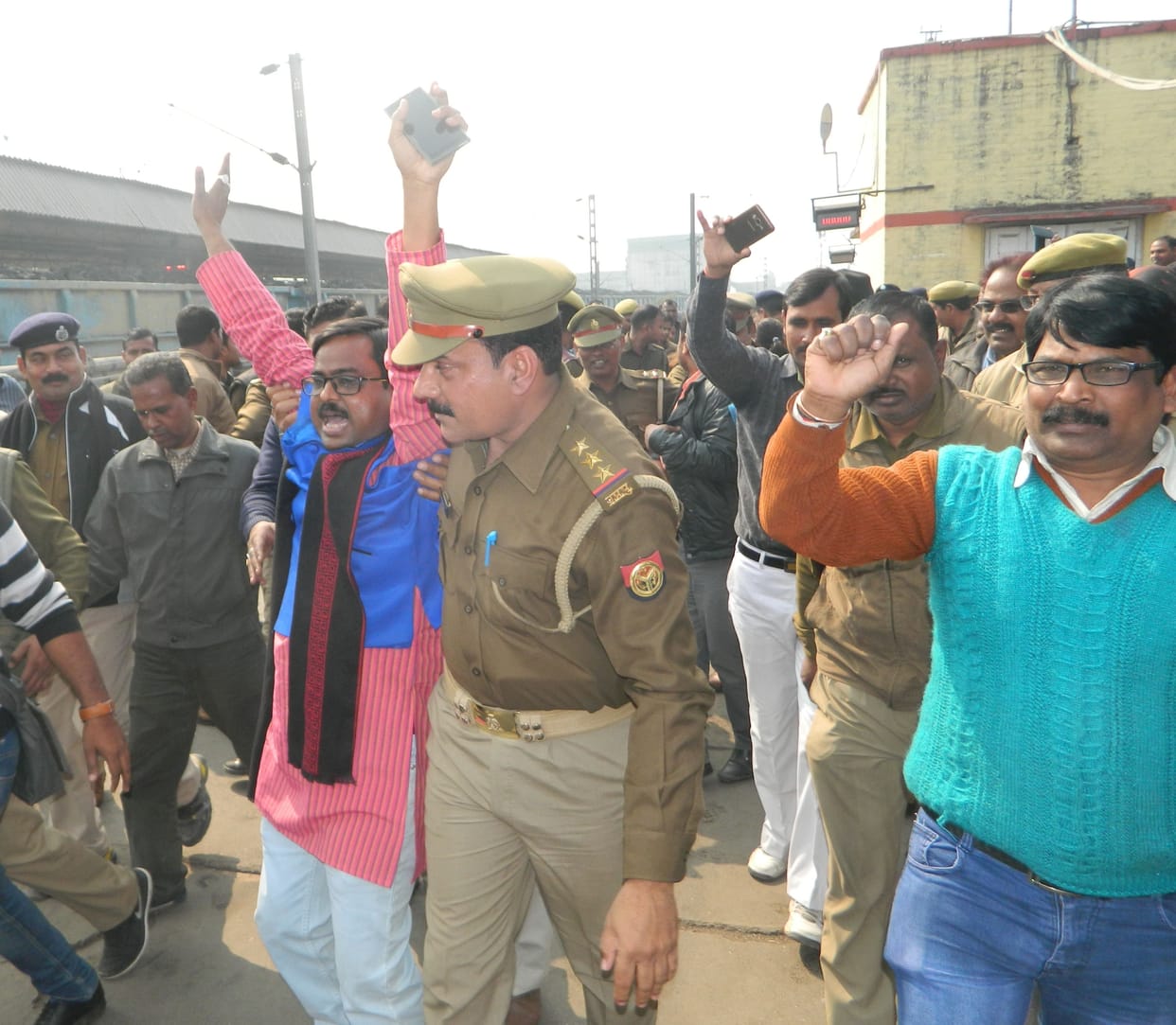 There altercation occurred at the train stop