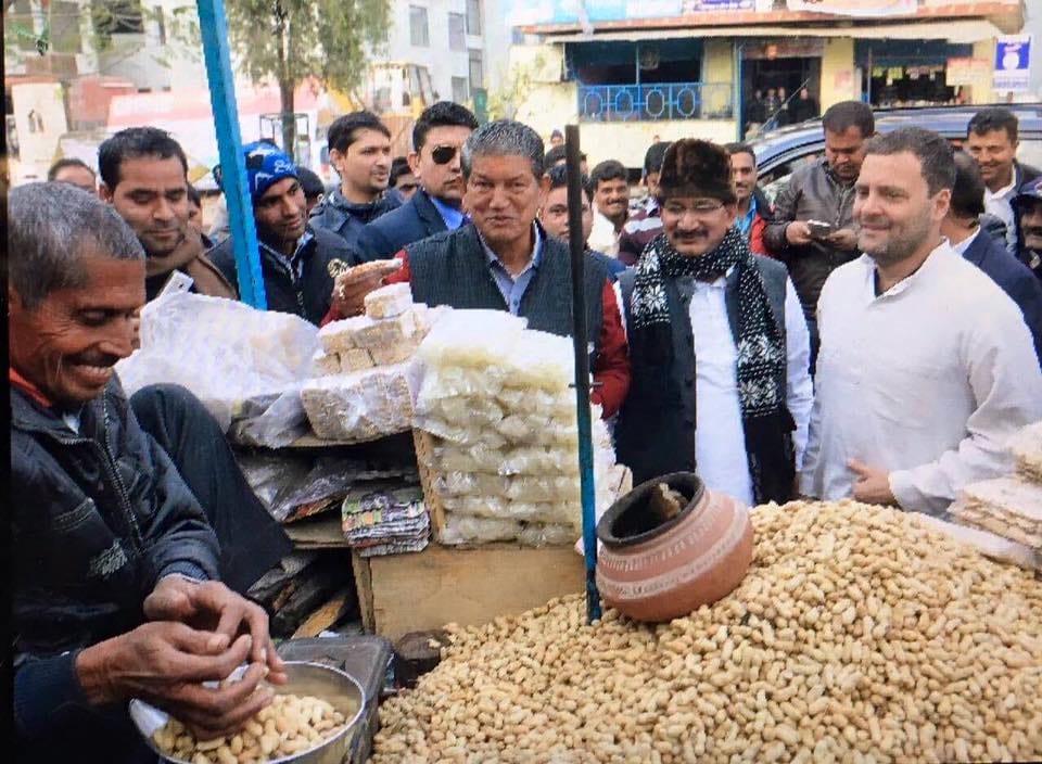 rahul gandhi interact with theli wala.
