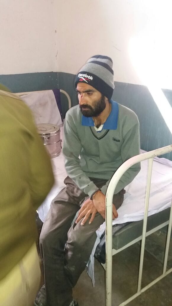 Elderly father tried to break eye
