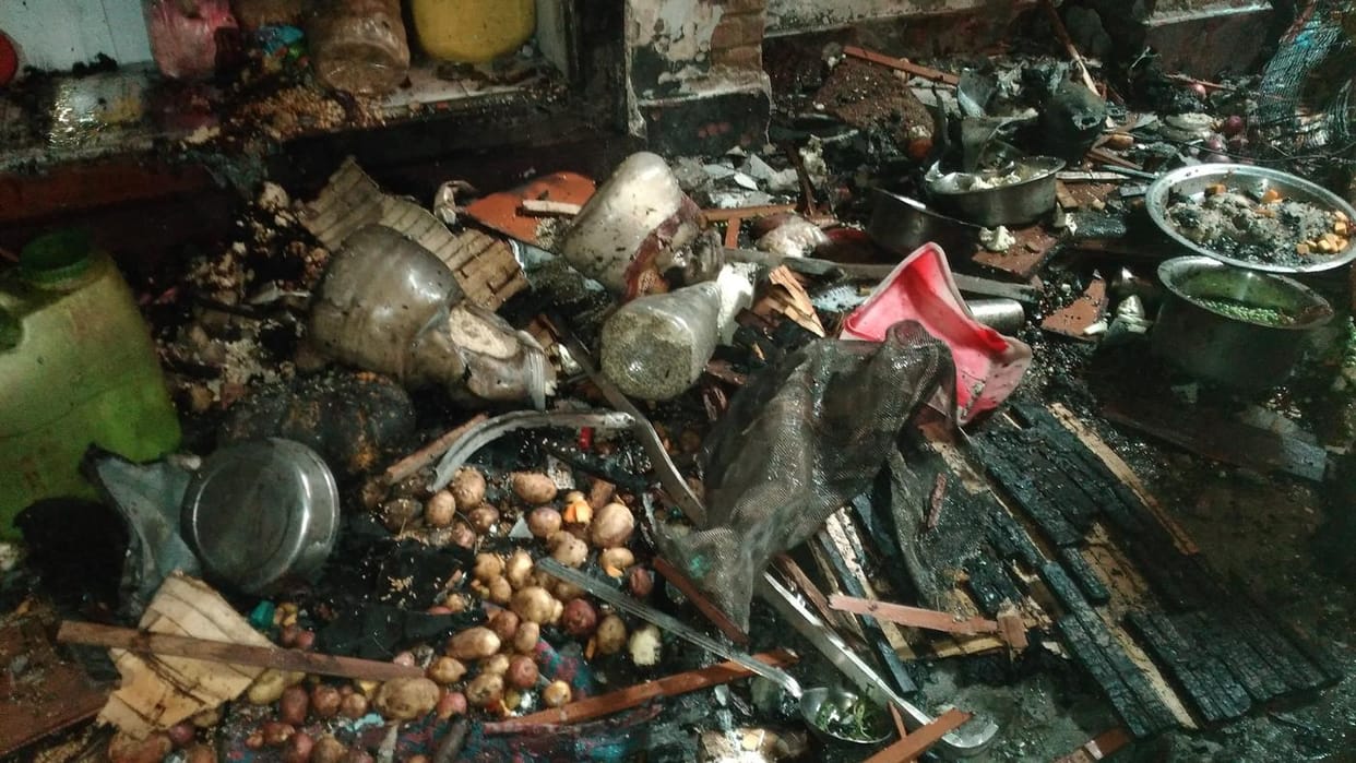 gas blast in basti. two died
