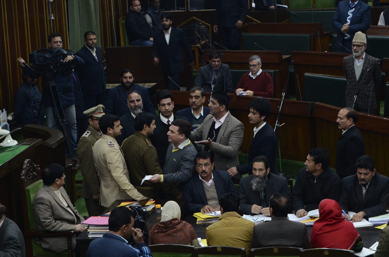 national conference walkout from j&k assembly