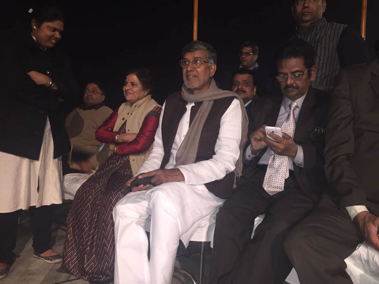 kailash satyarthi reached kashi after 18th year of global march