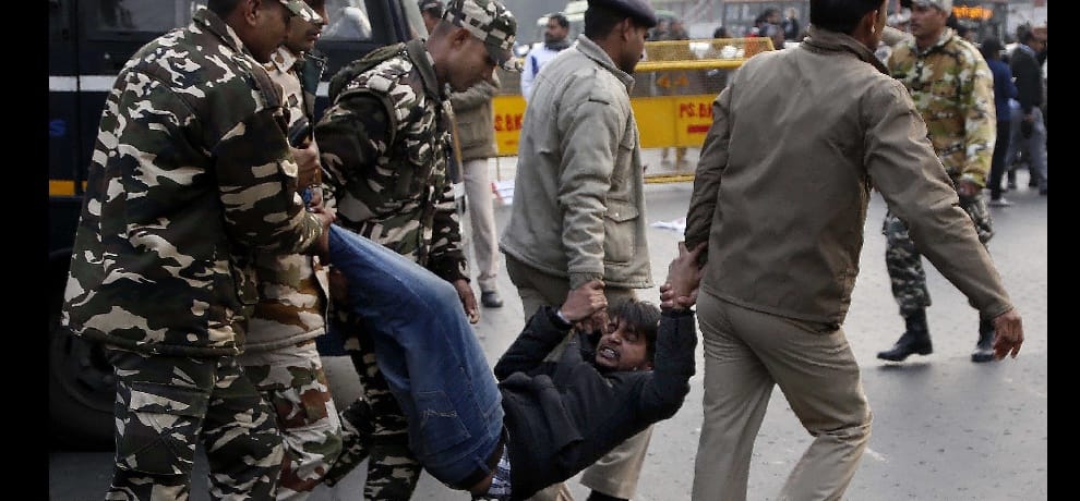 rohit vemula, jnu delhi, lathicharge