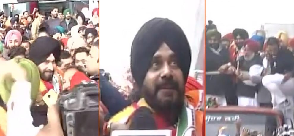 Navjot Singh Sidhu arrives in Amritsar; welcomed by Congress party workers