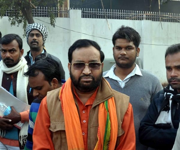 BJP leader peotest after not getting ticket.