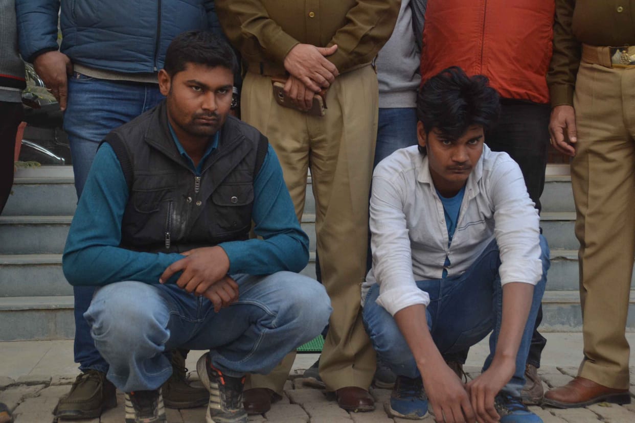 two criminal arrest at varanasi in charge of demanding money