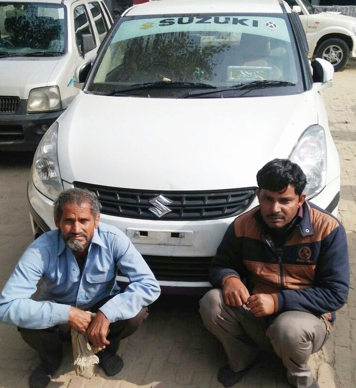 Car arrested and two crooks.